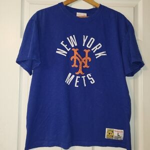 Mitchell & Ness New York Mets Cooperstown Collection Slub T Shirt Size Large MLB